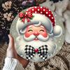 Santa Claus Christmas Metal Wall Art Vintage Iron Sign Indoor Outdoor Holiday Decor