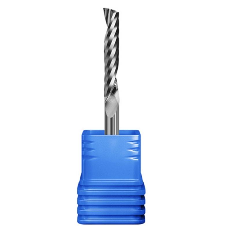 3,175mm/4mm/5mm/6mm/8mm/10mm Spiralfräser Abwärtsschnitt Einlippig Router Bit CNC Schaftfräser Hartmetallfräser