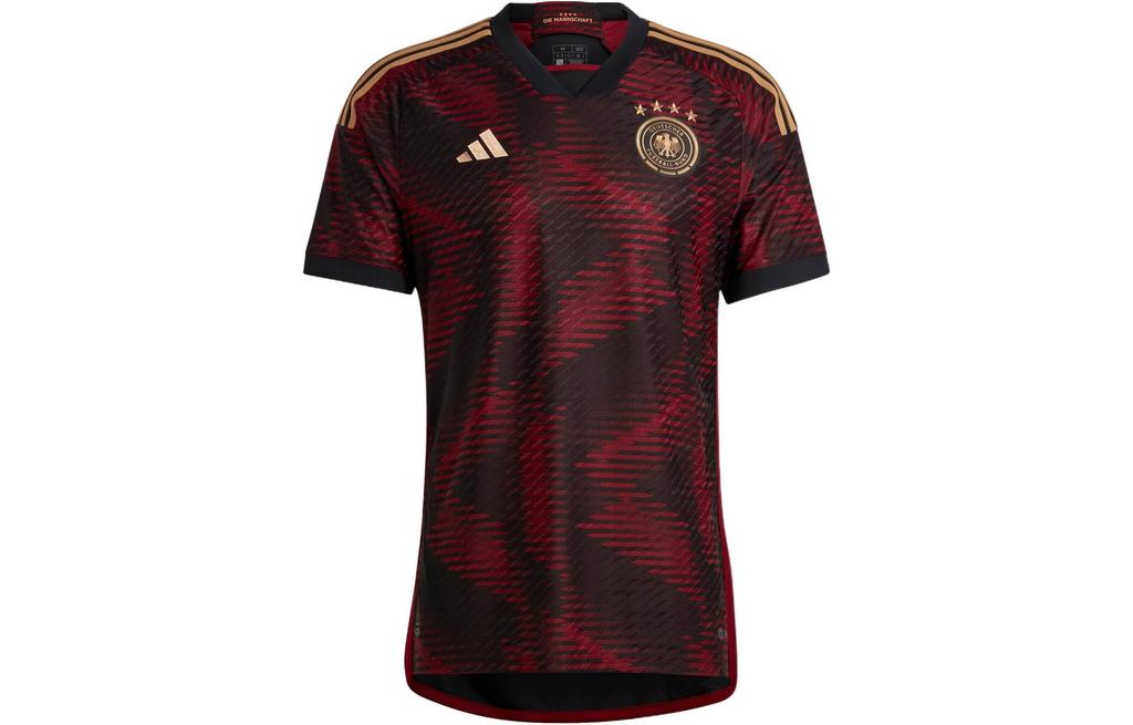 adidas Germany 22 Away Authentic Jersey Black/Team Coll Burgundy HF1695
