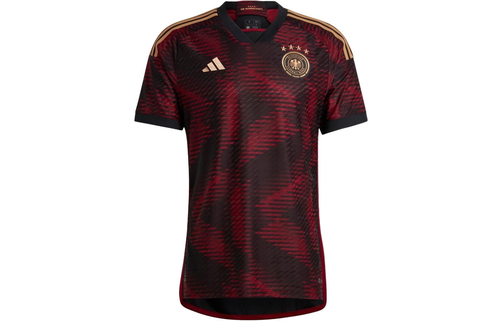 adidas Germany 22 Away Authentic Jersey Black/Team Coll Burgundy HF1695 S