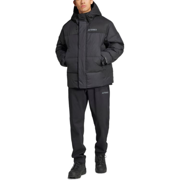adidas Chaqueta Plumífera Deportiva para Hombre Cortavientos Cálida Repelente al Agua para Exterior Serie Wind.Rdy Xploric Chaqueta Negra IX7924