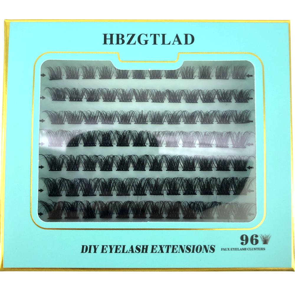 Xiaomi HBZGTLAD Nuovi all'ingrosso Segmenti di Nastro Morbido Ciglia a Ciuffi Falsi Fai da Te Cluster Individuali Estensioni Ciglia Faux 3D Mink eyslas
