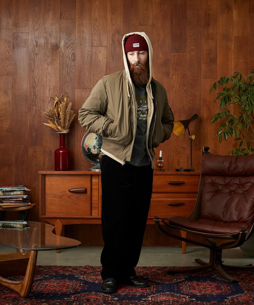 Schott X NANGA HINOK MA-1 Men's Size M, Size 180, Khaki, 782-4253005