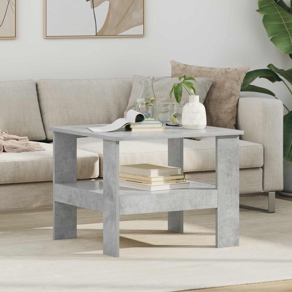 Coffee Table Concrete Gray 57 x 55 x 45 cm Engineered Wood