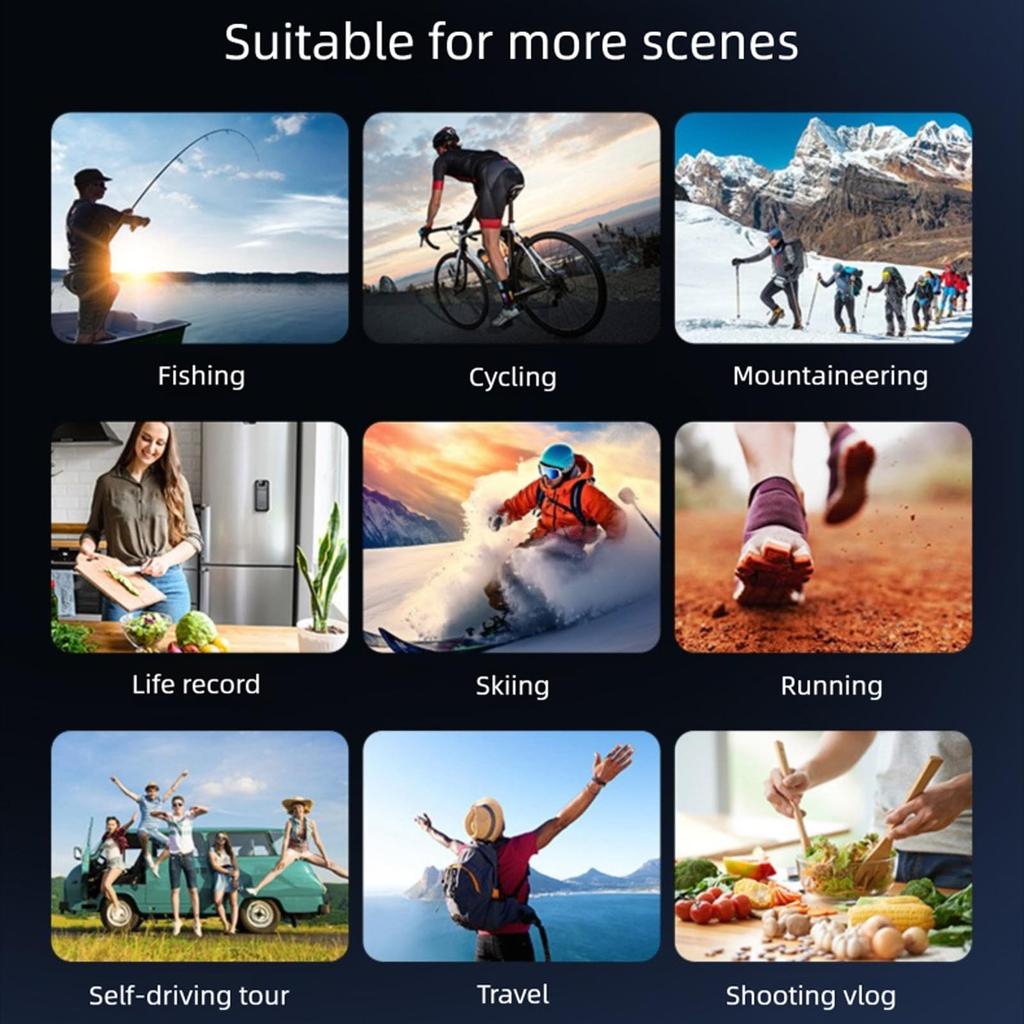 Elprico 1080p Vlog Camera with 270° Rotating Lens, Digital Stabilization, 1.53" Screen, Multi-Mount Camcorder for Outdoor Video