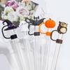 5/1PCS Halloween Straw Cover Cap for Stanley Cup Silicone Straw Topper for 10mm Straw Dust-Proof Reusable Straw Tips for Tumbler