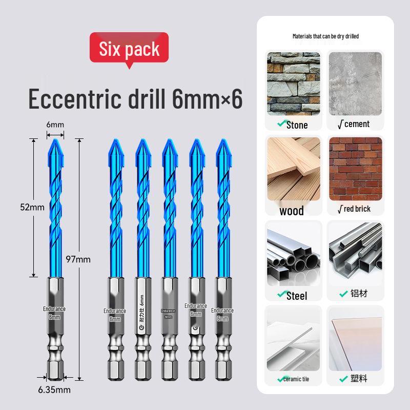 Eccentric Tile Hole Saw Drill Bit for Electric Drills