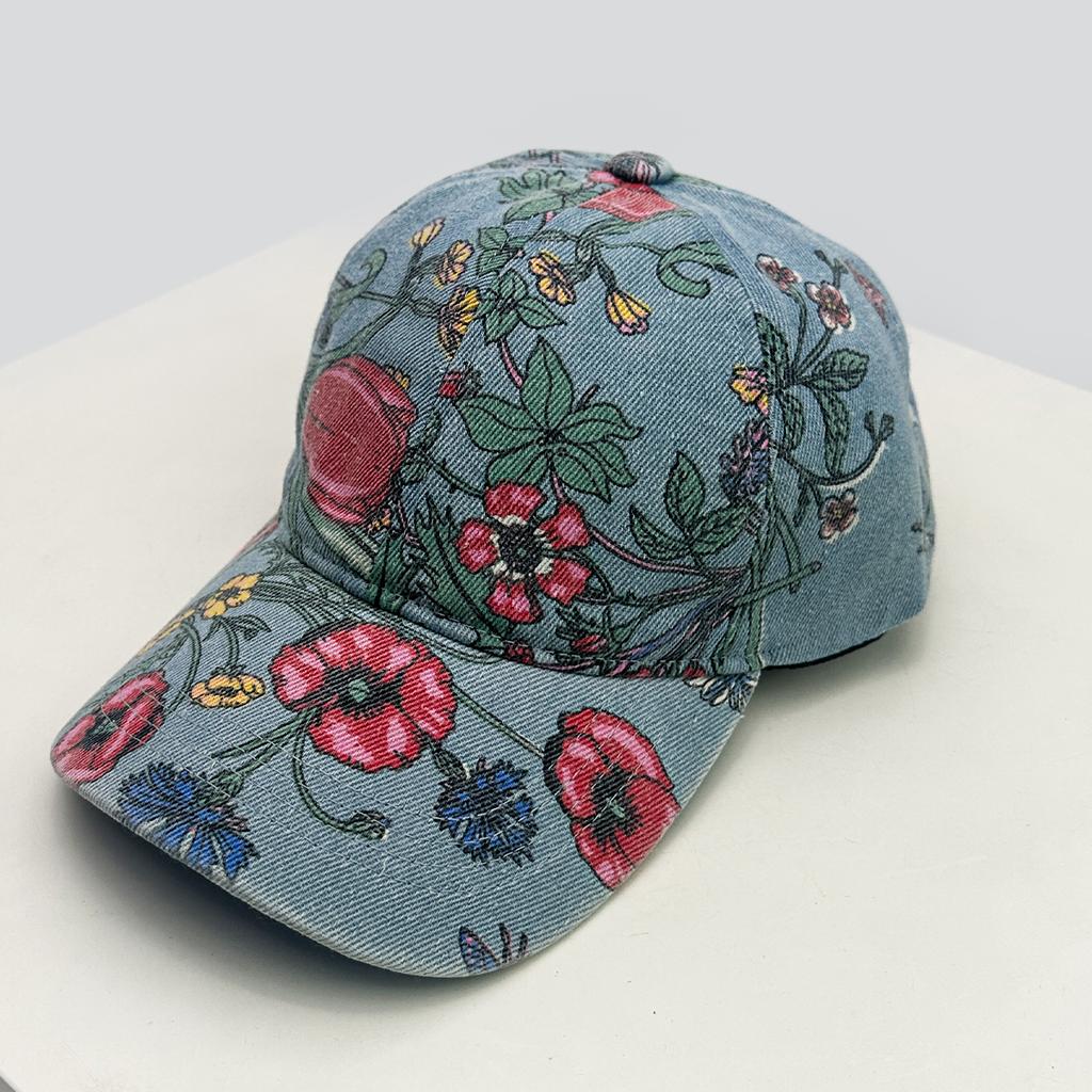 Baseball Plants And Flowers Printed School Old Vintage Women New Brand Latest Fresh Caps Peaked Hats Sunshade Casual Versatile Elegant Outdoor