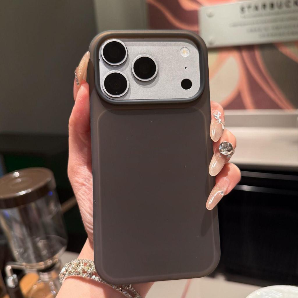Apple 17 Pro Max Silicone Case: Large Hole, Matte AI Buttons, Fits iPhone 16