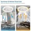 IRALAN Smart Ceiling Fans With Lights Remote Control Living Room Lights Bedroom Decor Ventilator Lamp 48cm Silent Chandelier Fan
