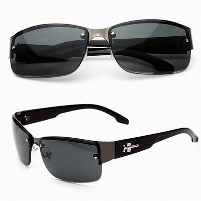 Lunettes de soleil carrées en métal coupe-vent Sports UV400 Voyage Unisexe Polarisées Extérieur Accessoires