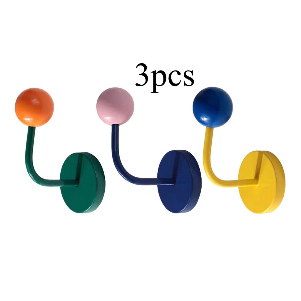 1/3Pcs Punch-Free Refrigerator Door Colour Hooks Self Adhesive Sticky Seamless Magnetic Suction Wall Hooks for Bathroom &kitchen