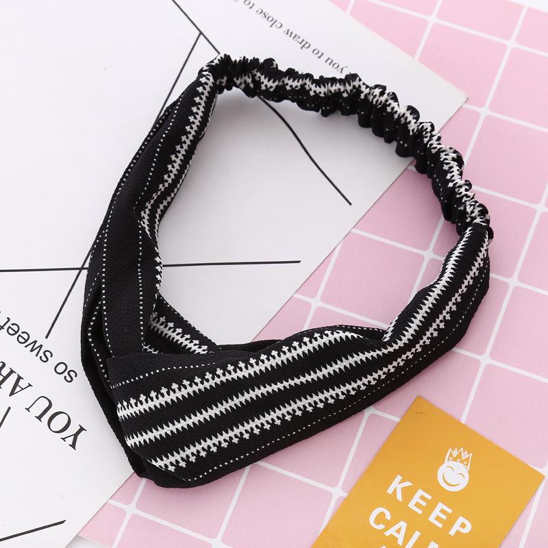 

Богемная этническая повязка на голову с принтом синего и белого фарфора в стиле ретро