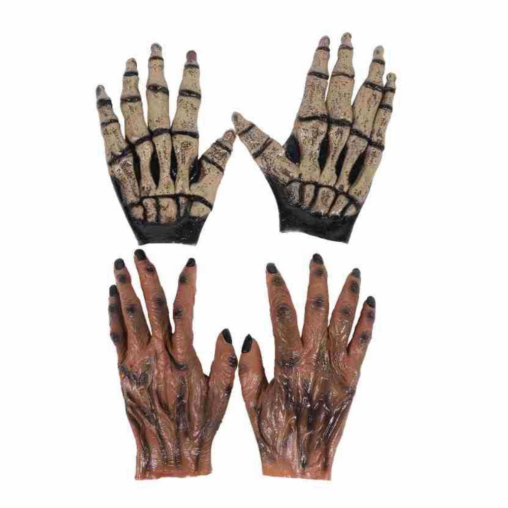Simulated Werewolf Vinyl Gloves Werewolf Makeup Party Props Prank Halloween Cosplay Gloves  Party