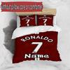 3pcs Duvet Cover Set (1*Duvet Cover + 2*Pillowcase, Without Core), Custom Name Cristiano Ronaldo Pattern Bedding Set, Home Bedroom Decor Gift