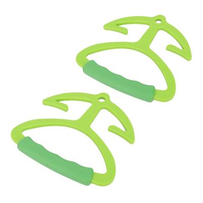 2Pcs Green Bag Handle Carrier Soft Grip 80lbs Load Shopping Bag Carrier Heavy Duty Durable Grocery Bag Holder Shopping Carry