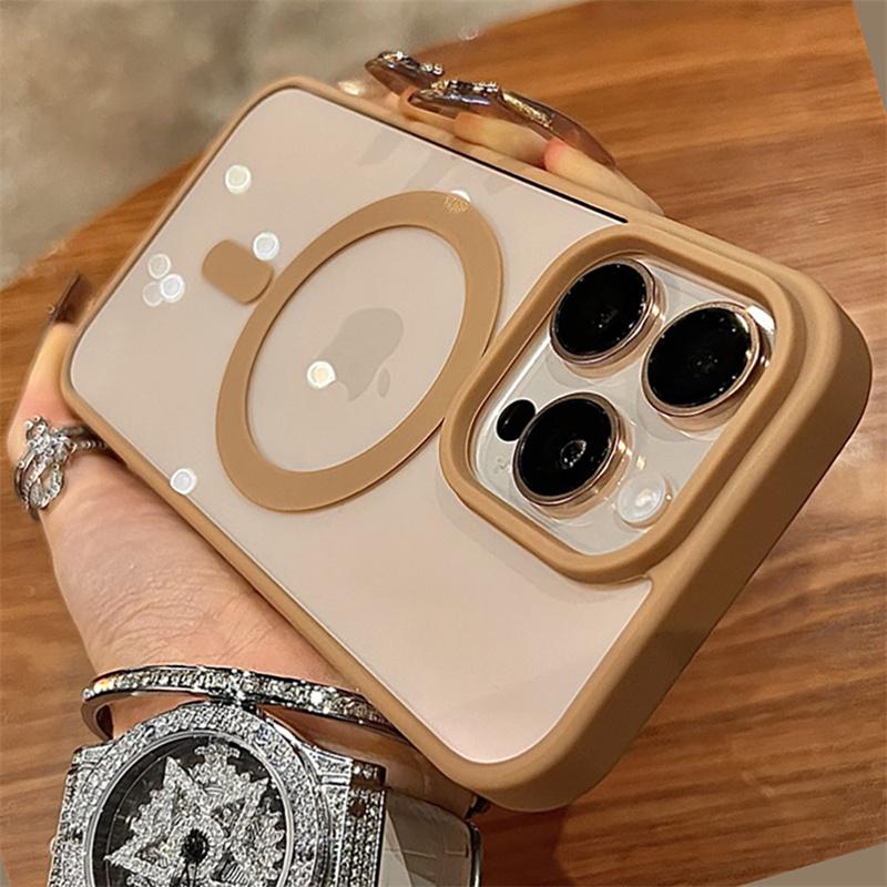 

Роскошные матовые прозрачные чехлы для телефона Magsafe для iPhone 16 14 13 12 11 15 Pro Max 16 Plus Магнитная беспроводная зарядка Чехол For iPhone 16 Pro Max