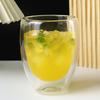 320ml Foreign Wine Glass Modern Drinking Utensils Insulated Beverage Cup Double Layer Glass Juice Coffee Latte Cold Drink Cups