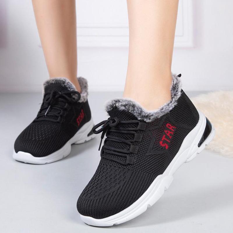 Nuove scarpe sportive da donna addensate in velluto Plus Scarpe calde casual alla moda Scarpe da corsa invernali antiscivolo e ammortizzanti