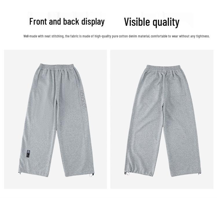 Boys' Winter 2025 Velvet Sweatpants - Trendy Long Pants for Kids