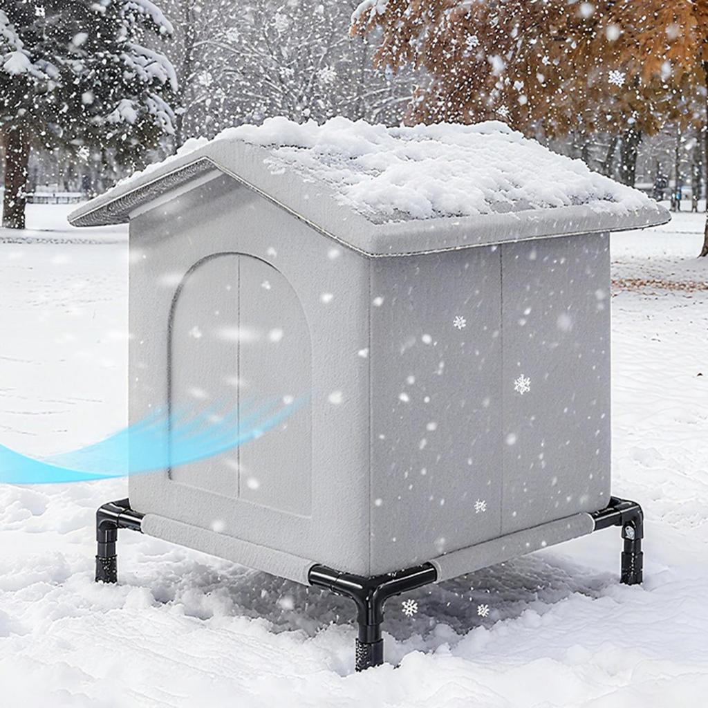Outdoor Cat House Foldable Winter Stray Cats Sleeping Shelter Providing Windproof For Patio Balcony Play Sleeping