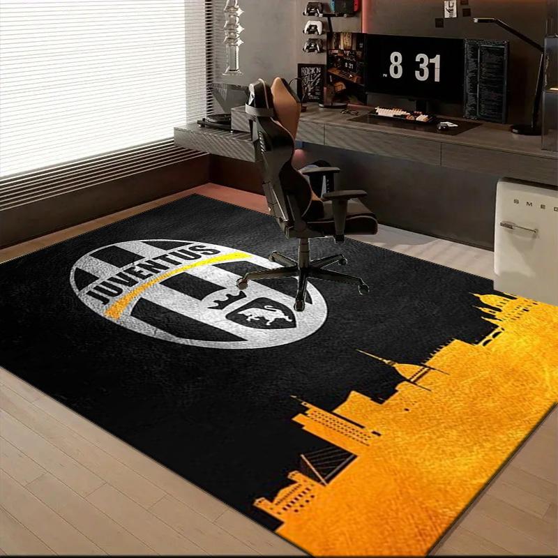 Football Team Crest Printed Office Carpet Chair Cushion  Entryway Rug, Rugs for Living Room, Bedroom Christmas gifts
