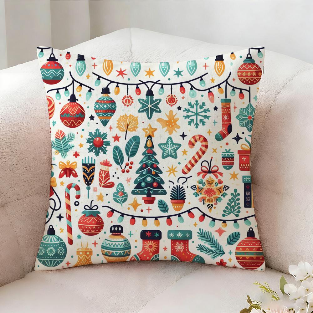Snowflake Animal Print Pillow Case Pillowcase Doublesided Printed Sofa Cushion Bedroom Headboard Pillow