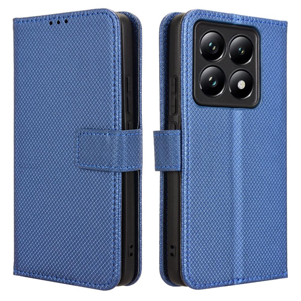 For Xiaomi 14T Case PU Leather Diamond Texture Wallet Phone Cover