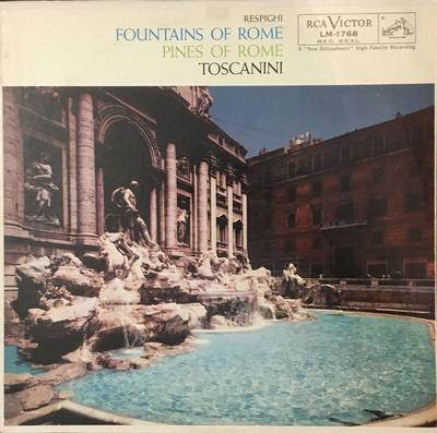 LP Record OTTORINO RESPIGHI - ARTURO TOSCANIN - Fountains Of Rome / Pines Of Rome LM1768 RCA Victor Red  US Classical Used