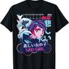 Sad Anime Girl Glitch Sorrow eGirl Japanese Vaporwave T-Shirt