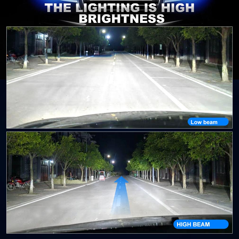 2Pcs 9003 H4 LED Headlight Bulbs High and Low Beam Canbus Fanless Head Light for Car Motorcycle Super Bright Automotive Headlamp Plug&Play 6000K White