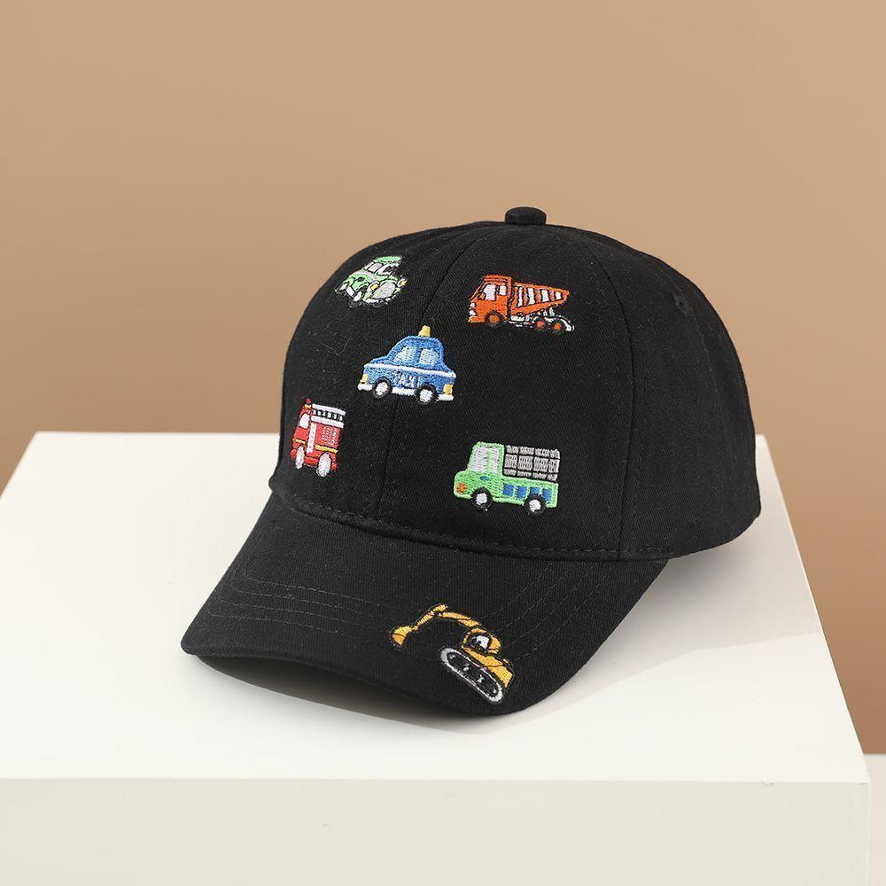 Excavator-themed Baseball Cap for Children - Cartoon Excavator Embroidered Baseball Cap, Fedora Hat, Sun Protection Hat