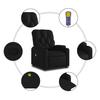 Massage Relax Chair Faux Leather Black