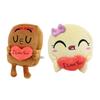 Chocolate Pancake Plush Dolls Cute Cartoon Chocolate Pancake In Love Plushy Dolls Home Decor Plush Toy Gift for Kids Boys Girls