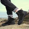 Fashion Winter Men Boots Plush warm snow boots Leather Waterproof Sneakers Climbing Hunting Shoes Lace-up Outdoor Warm Hiking Boots men