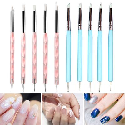 5 ks Silikonové modelovací nástroje na hlínu Modelování Tečkování Keramika Řemeslo pro DIY Ruční práce Nail Art Dekorace dortů