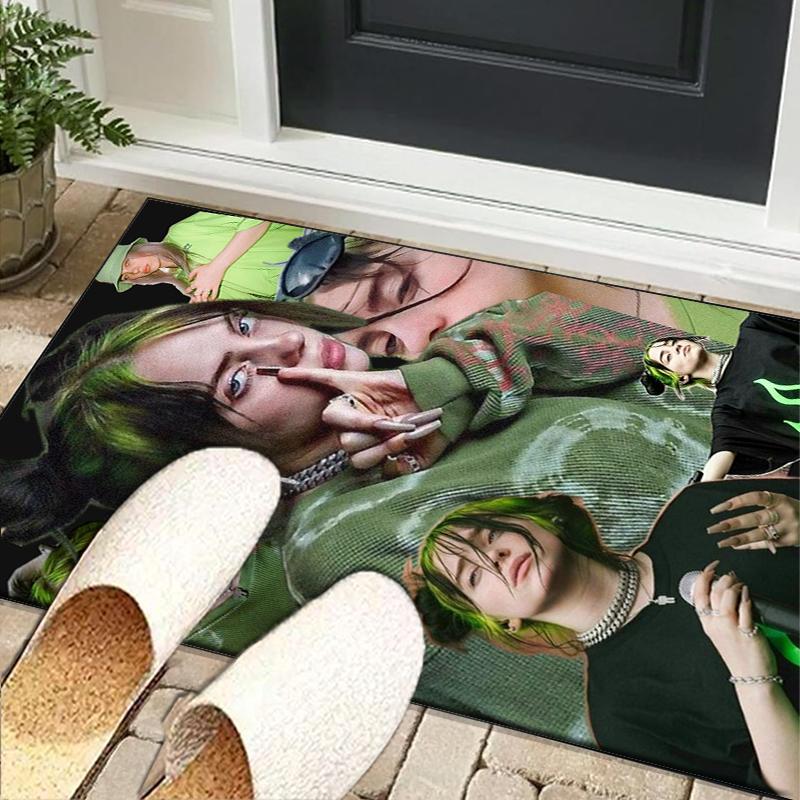 Bi-llie green Artwork Office Rug Chair Mat, Game Carpet, Suitable for Front Door, Bedroom, Living Room, Desk, Holiday Gift
