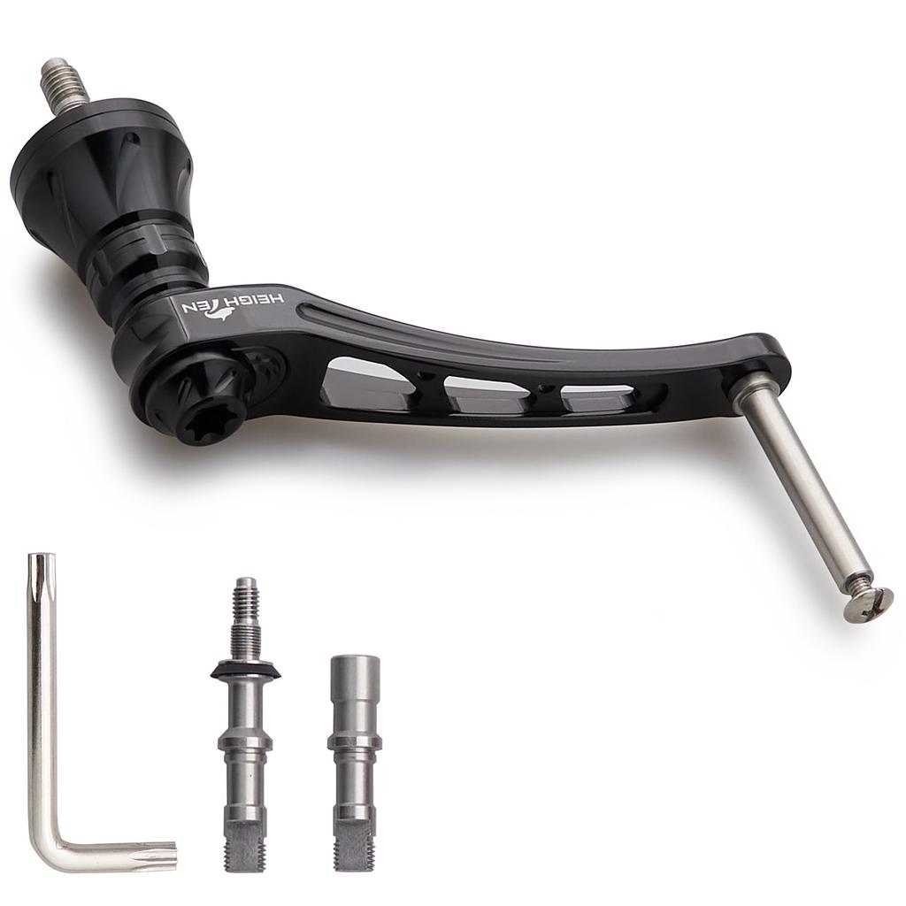 HEIGHTEN Variable Reel Handle for Daiwa and Shimano Universal Spinning Reels Arch Series Increased Type 55-60mm (No Knob) (DAIWA) (SHIMANO) (Strength