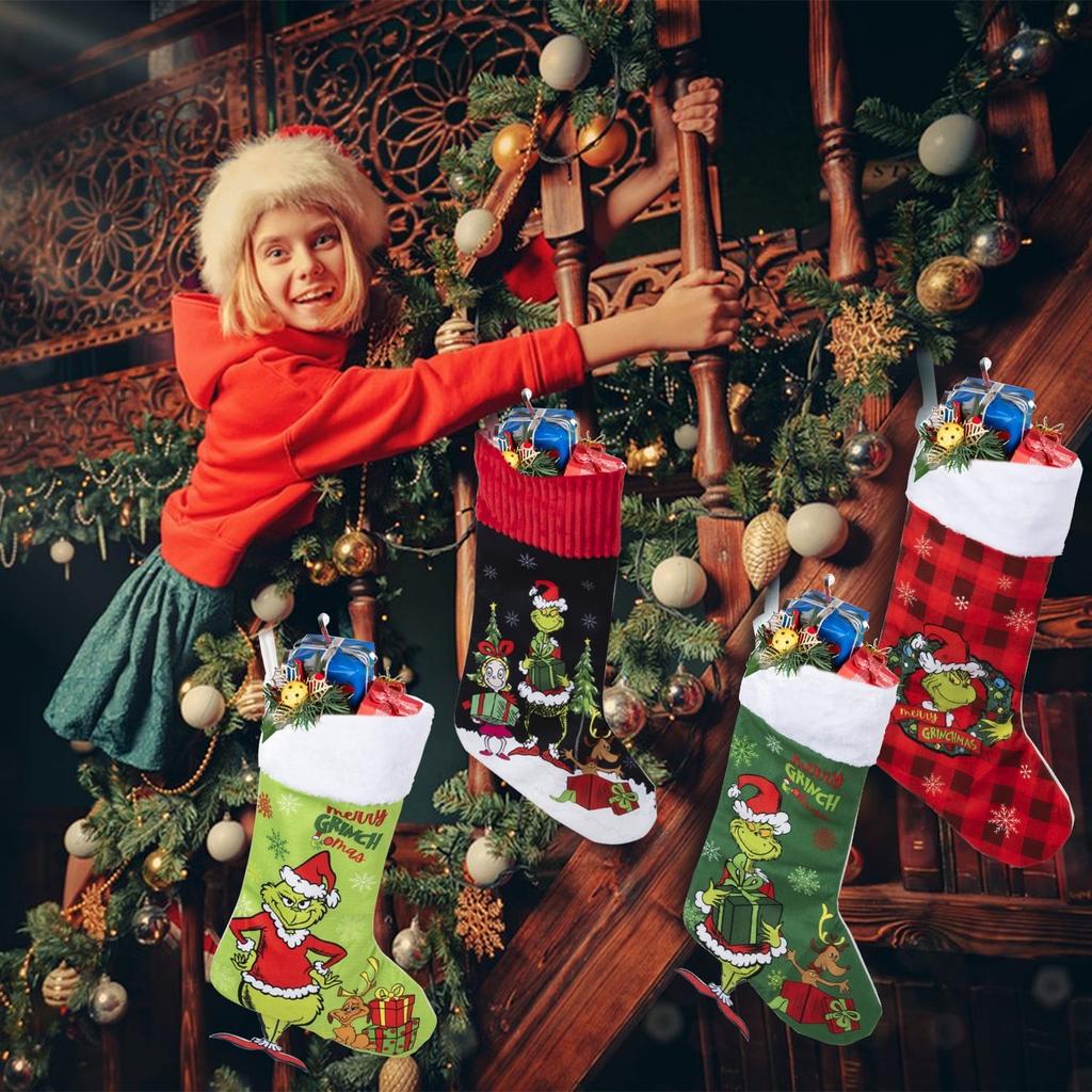 Fashion Christmas Stockings Gift Bag Christmas Tree Decoration Supplies