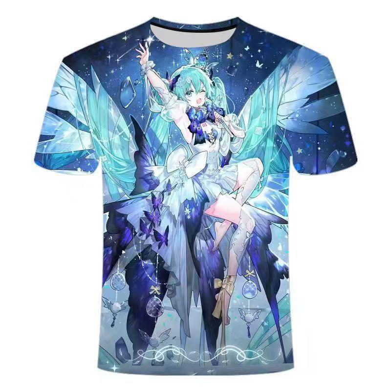

Summer 2025 T-shirt Anime Chuyin Series Future Short Sleeve Top 3D Printing Round Neck Children s Fashion for children 110