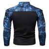 Outdoor Fitness Sweatshirt Herren Langarm Sweatshirt Camouflage Lässig Stehkragen Sweatshirt