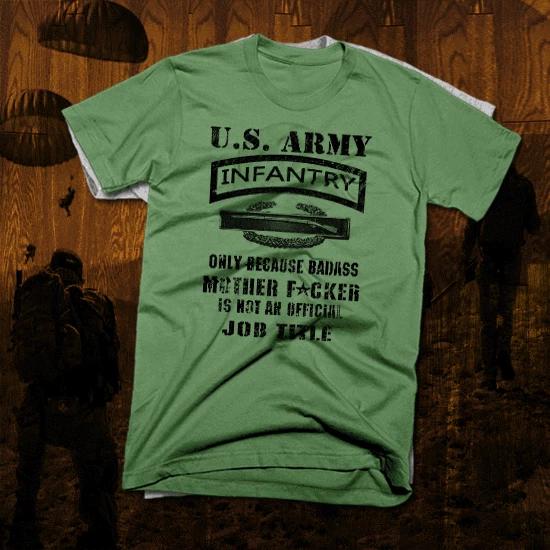 Army infantry t-shirt 11 Bravo Iraq Afghan War Military Combat Vet Guns tee S