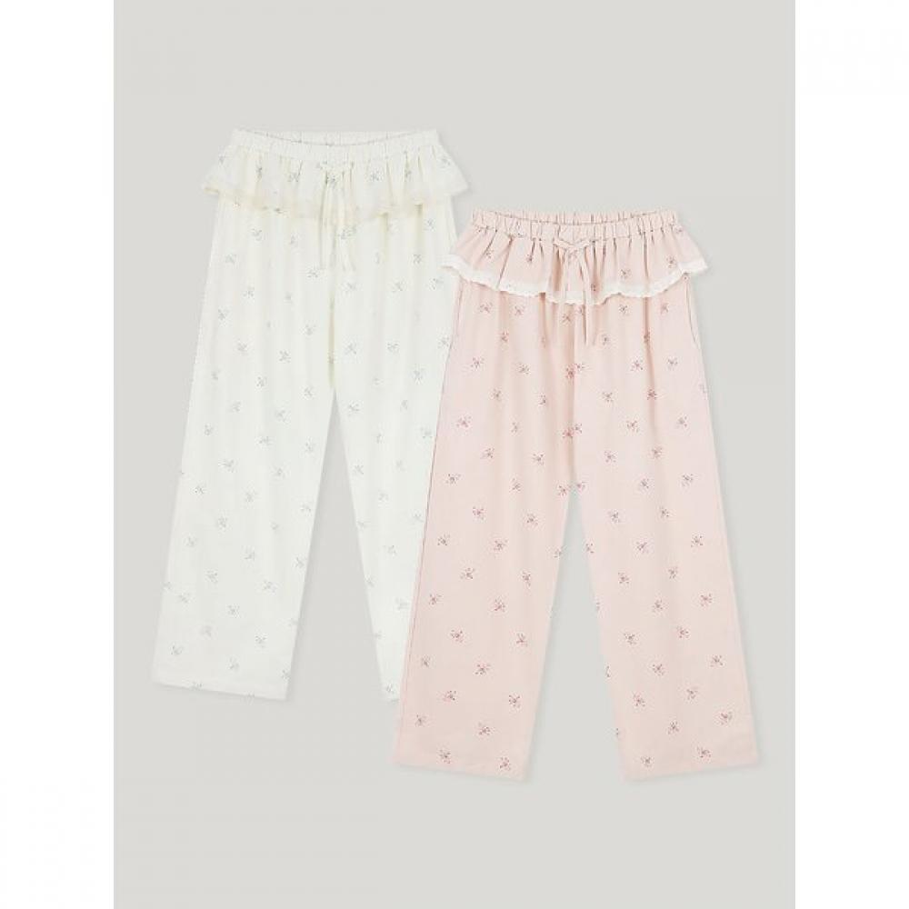 Lunaluz Women Cotton 9 Part Pocket Pajama Pants 2c