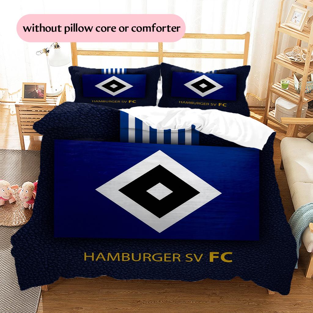 Hamburg Football Team Pattern Bedding Home Decoration Birthday Gift (1 * duvet cover + 2 * pillowcase, without core)