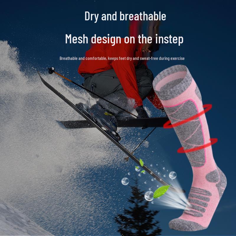 Women's Thick Warm Ski Socks for Autumn and Winter Outdoor Sports