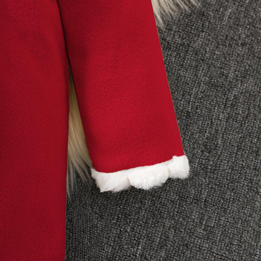 Kinderbekleidung Neu Herbst Winter Mädchen Spitze Schleife Einreihige Jacke