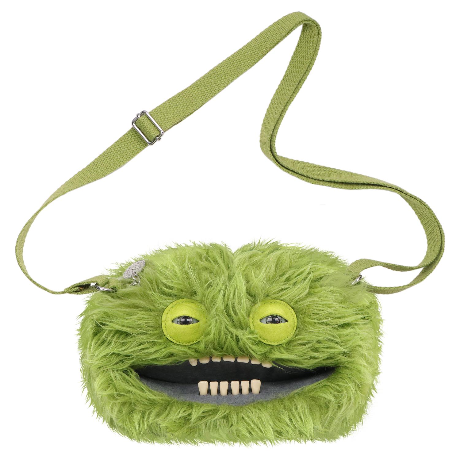 Cute Ugly Plush Monster Crossbody Bag Soft Funny Teeth Doll Purse Quirky Birthday Gift for Kids and Teens