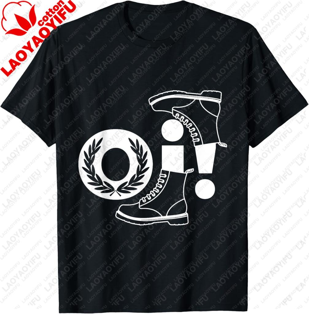 Oi Punk T Shirt Gift for Skinheads Ska Reggae Music Fans TShirt Highend Mens Clothing