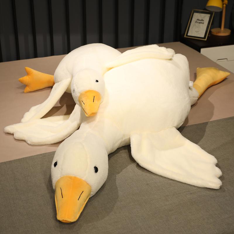 50-190 cm suur pruun kallistus täidisega loom part Kawaii hiiglaslik hani plüüsis mänguasi magamispadi Suur pehme nukupeo kingitus poistele tüdrukutele