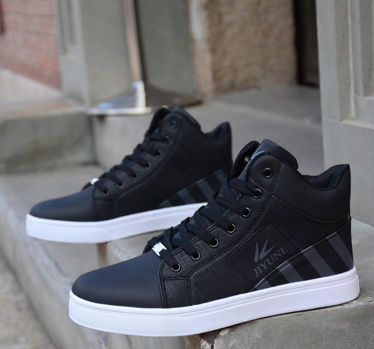 

Модные высокие кроссовки на шнуровке, спортивная обувь на плоской подошве, дышащая повседневная мужская обувь 48 чёрный